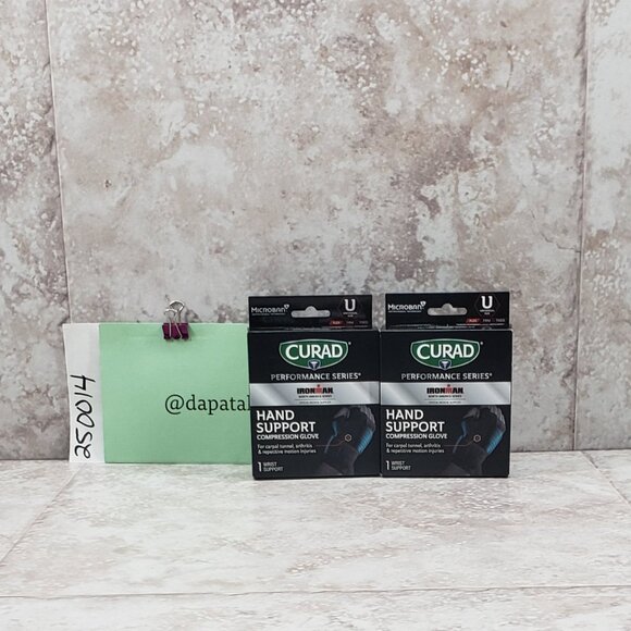 2 Curad Compression Glove Hand Support Ironman Performance Series Universal OSFM - Picture 8 of 8